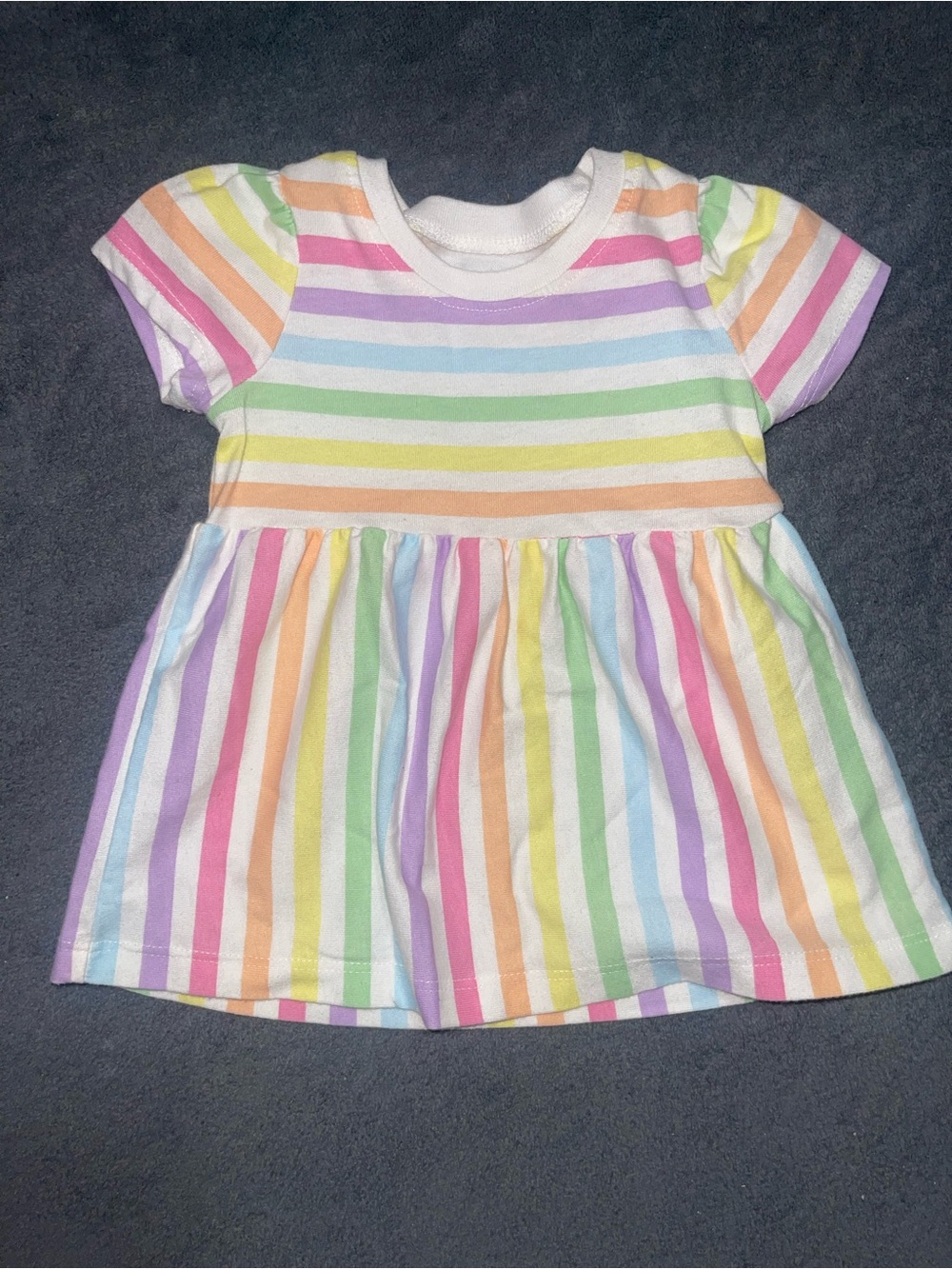 Garanimals Rainbow Stripe Short-Sleeve Dress - Multi